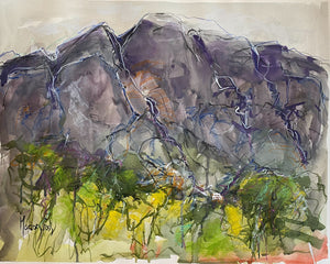 Beautiful Franschhoek Mountain - ORIGINAL PAINTING