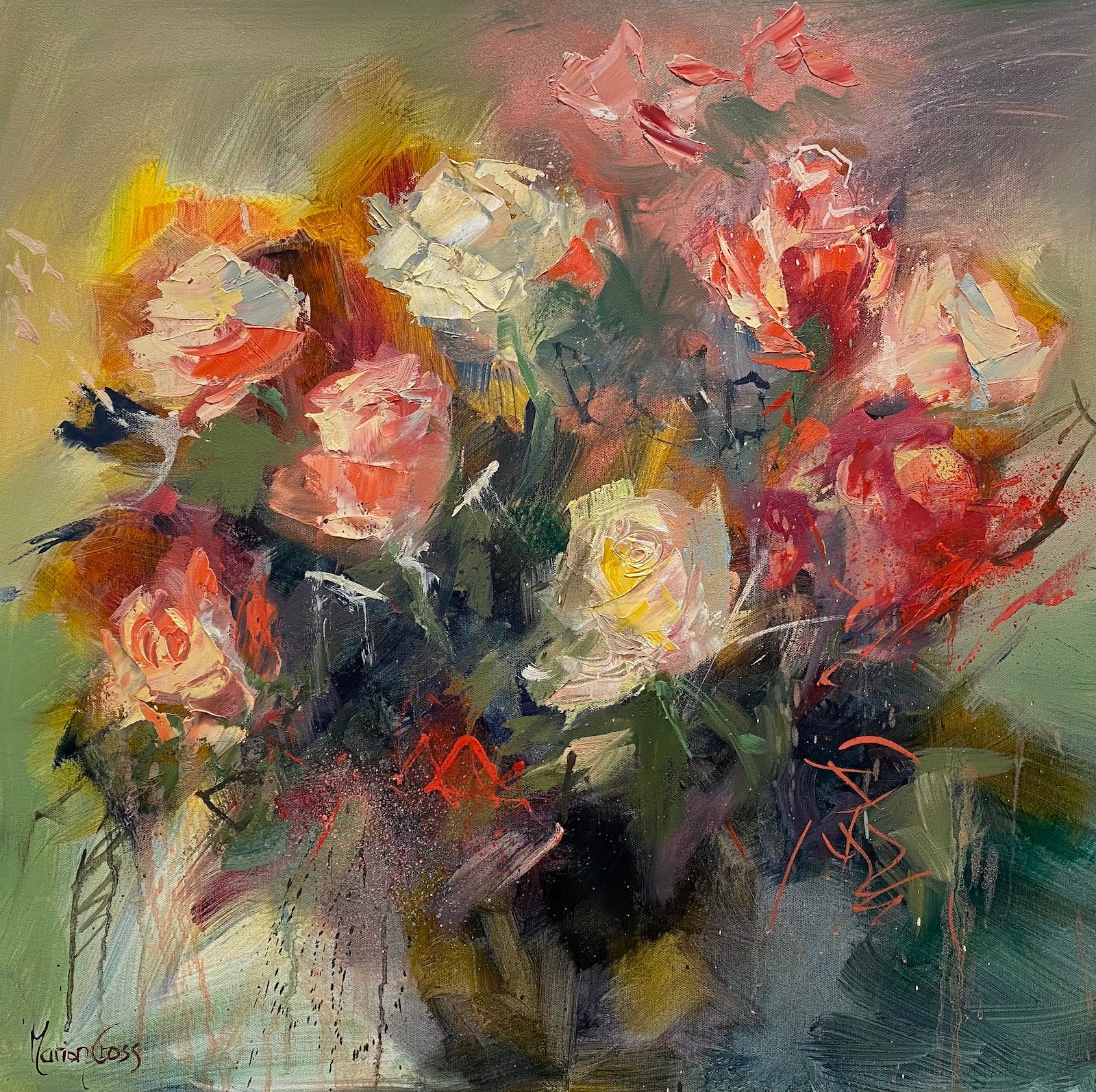 Bed of Roses1 - ORIGINAL PAINTING