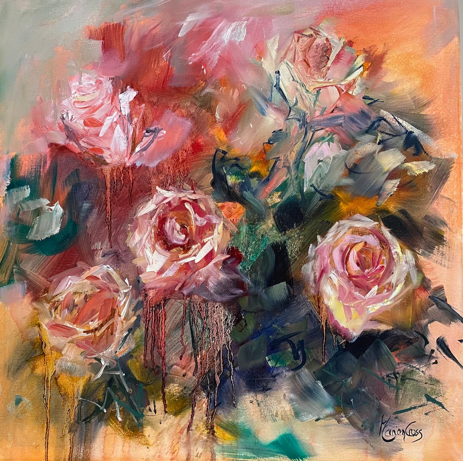 Bed Of Roses 2 - ORIGINAL PAINTING