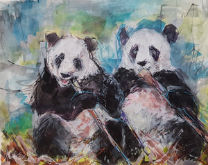 Panda Babes - ORIGINAL PAINTING